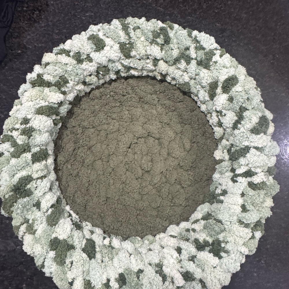 Cozy Green and Cream Dog Bed